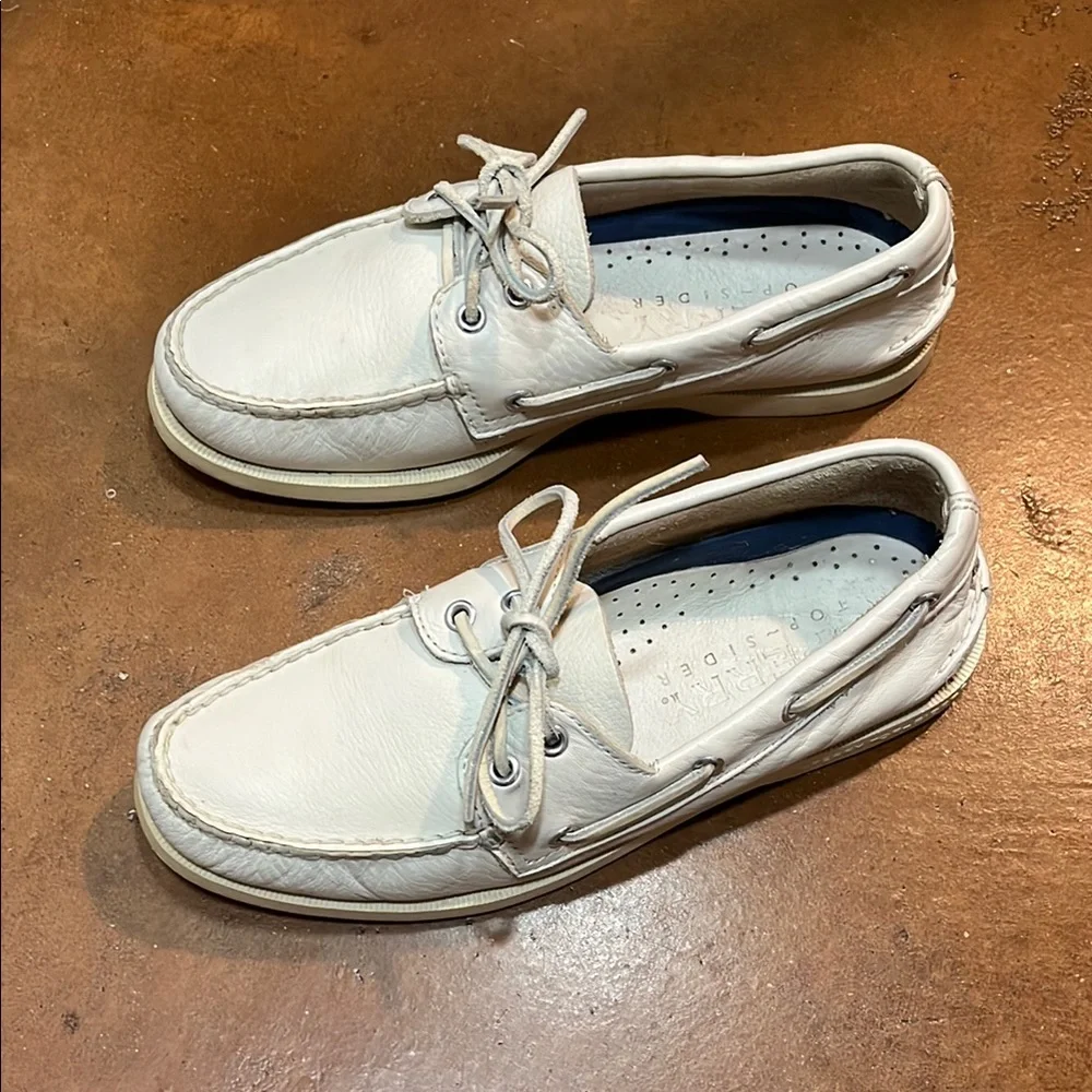 Nearly New Sperry Top-Sider Original White Boat Shoes Men’s 9 M